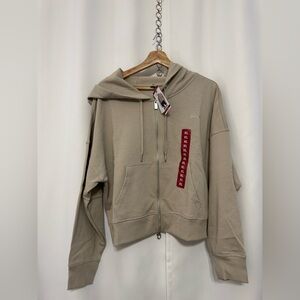 DKNY Women's Beige Zip-Up Hoodie XL‎